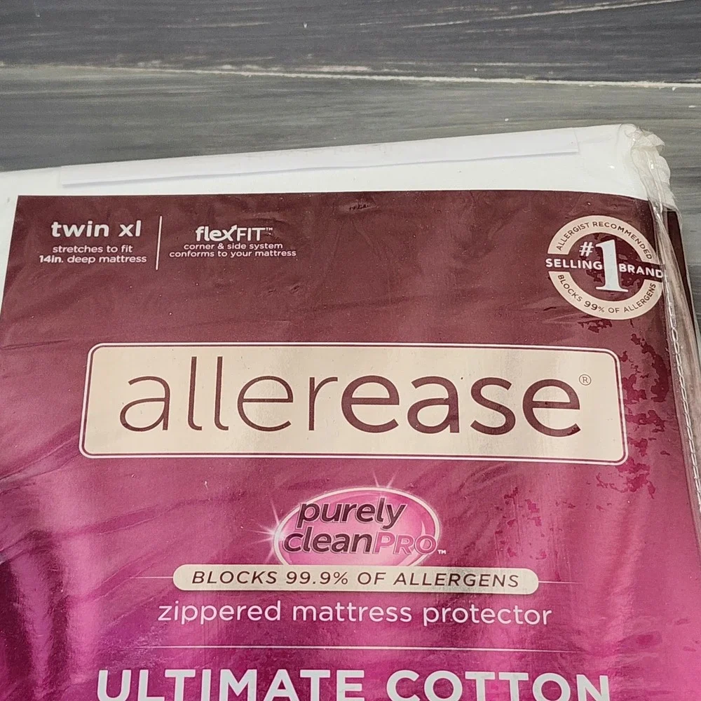 Allerease Purely Clean Pro Twin XL Zippered Mattress Protector Ultimate Cotton - Picture 2 of 8